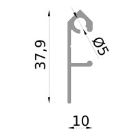 Profil cokołowy C LED do posadzek żywicznych i płytek na kleju - Renoplast | Domabau.pl