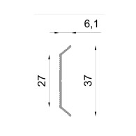 Aluminiowa listwa dociskowa do papy LD37 - 37 mm - Renoplast | Domabau.pl