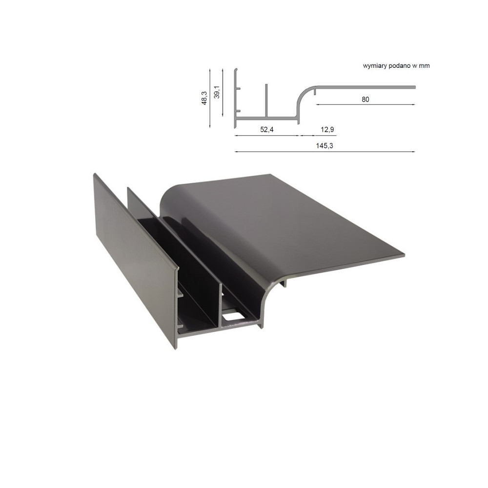 Profil okapowy W20 - do tarasów podniesionych (system universal) - Renoplast | Domabau.pl