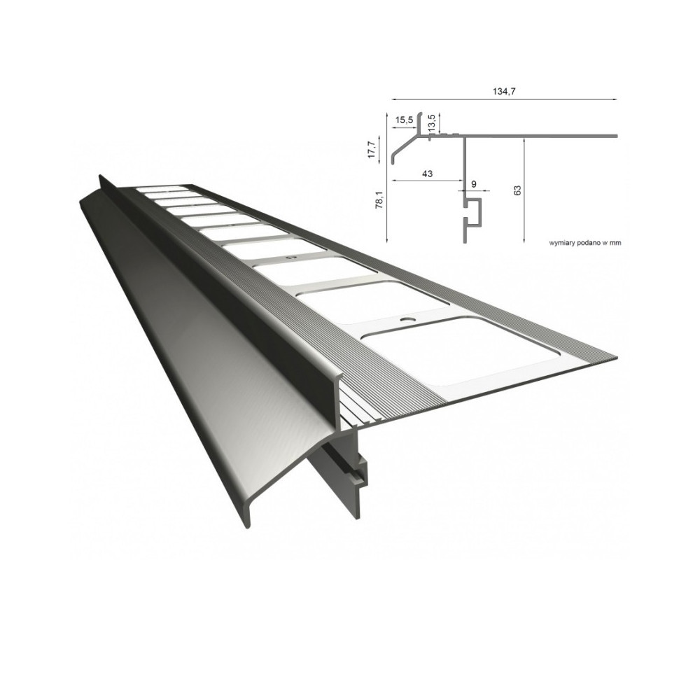 Profil okapowy K40 - do posadzek z płytek ceramicznych (basic+) - Renoplast | Domabau.pl