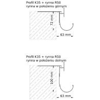 Profil okapowy K35 - do posadzek z płytek ceramicznych (system pro) - Renoplast | Domabau.pl