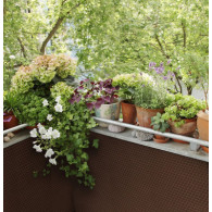 Mata rattanowa dwustronna brąz - orzech RD01