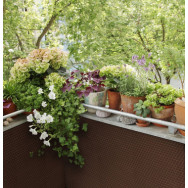 Mata rattanowa dwustronna brąz - orzech RD01