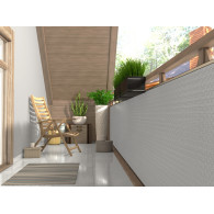 Mata rattanowa dwustronna kolor jasny szary RD17