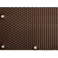 Mata rattanowa dwustronna, oczkowana, na wymiar, brąz - orzech RD01
