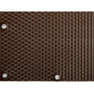 Mata rattanowa dwustronna, oczkowana, na wymiar, brąz - orzech RD01