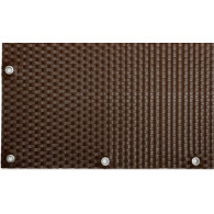 Mata rattanowa dwustronna, oczkowana, na wymiar, brąz - orzech RD01