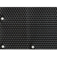 Mata rattanowa dwustronna, oczkowana, na wymiar czarna RD04