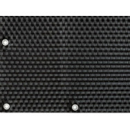 Mata rattanowa dwustronna, oczkowana, na wymiar czarna RD04