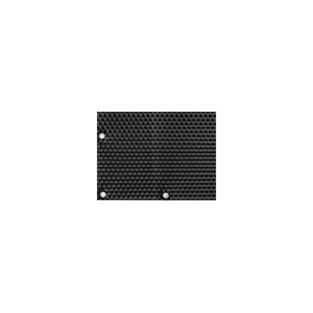 Mata rattanowa dwustronna, oczkowana, na wymiar czarna RD04