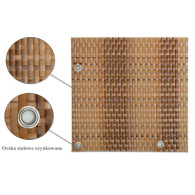 Mata rattanowa dwustronna, oczkowana, na wymiar, kolor słomkowy RD08