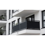 Osłona balkonowa na wymiar. Mata rattanowa dwustronna oczkowana antrac