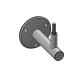 Uchwyt do poręczy stal nierdzewna AISI 304 szlif D42,4 montaż na ścianę