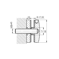 Uchwyt wlewu szklanego antikor