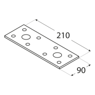 LP 6 Łącznik 210x90x2,5 - Domabau.pl