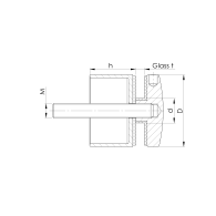 Uchwyt wlewu szklanego