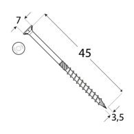 CS 35045 Wkręt 3,5x45 - Domabau.pl