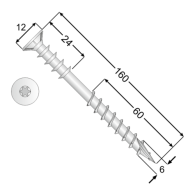 WDS 06160  Wkręt 6x160 - Domabau.pl