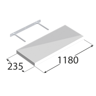 FSG 1180/235 Półka BI high gloss 1180x235 - Domabau.pl