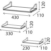 FBL 3 Półka kpl. LOFT 430/330/230 - Domabau.pl