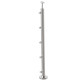 Słupek nierdzewny AISI 316 D42,4 mm do balustrady prostej 1000 mm, kotwienie górne, wypełnienie 5x d12