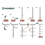 Słupek do balustrady ze stali Nierdzewnej, Kotwienie górne