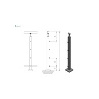 Słupek, kotwienie górne - proste