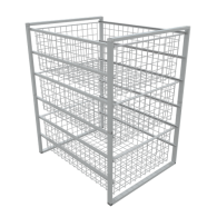 ARWN Zestaw koszy drucianych BI 545x435x630 Integri - Domabau.pl