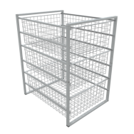 ARWN Zestaw koszy drucianych BI 545x435x630 Integri - Domabau.pl