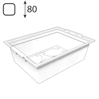 ARWO 80 Pojemnik PE BI 535x410x80 Integri - Domabau.pl