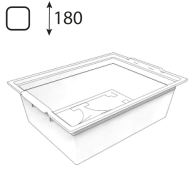 ARWO 180 Pojemnik PE BI 535x410x180 Integri - Domabau.pl