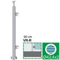 Słupek, Kotwienie górne - prawe AISI304, D42,4/2xm