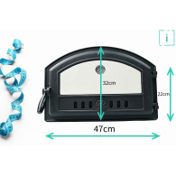 drzwiczki piekarnika Innbee żeliwne drzwiczki piekarnika do pizzy kamienne drzwiczki piekarnika szklany termometr