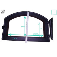 drzwiczki piekarnika Innbee żeliwne drzwiczki piekarnika do pizzy kamienne drzwiczki piekarnika szklany termometr