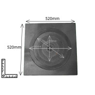 Płyta piekarnika 520x520mm Herdring pierścienie żeliwne pierścienie żeliwne pierścienie żeliwne