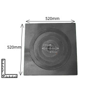 Płyta piekarnika 520x520mm Herdring pierścienie żeliwne pierścienie żeliwne pierścienie żeliwne