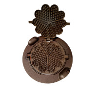 Żeliwne gofrownice w kształcie serca 24cm/33cm grill kuchnia ogrodowa