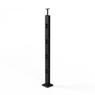 Słupek metalowy balustrady z uchwtami osiowymi rurek RAL