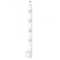 Słupek metalowy - drewniany RAL - mocowany od boku