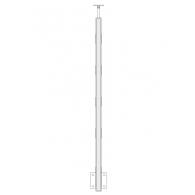 Słupek metalowy - drewniany RAL - mocowany od boku