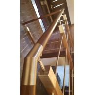 Poręcz drewniana okrągła fi 42,4mm - dł 300cm Dąb