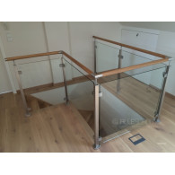 Poręcz drewniana okrągła fi 42,4mm - dł 300cm Dąb