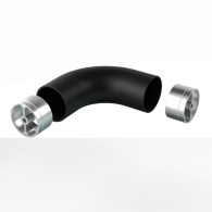 Kolano 90 st. obłe poręczy drewnianej fi 42,4 kolory wg RAL