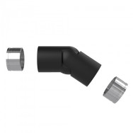 Kolano regulowane poręczy drewnianej fi42 - kolory RAL