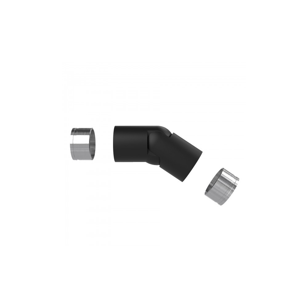 Kolano regulowane poręczy drewnianej fi42 - kolory RAL