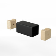 Łącznik prosty RAL poręczy drewnianej 40x40, adaptery