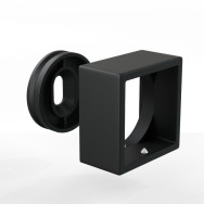 Rozeta/Kołnierz ścienny prostopadły poręczy 40x40mm - RAL