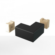 Kolano RAL 90 stopni  poręczy drewnianej 40x40 + Adaptery