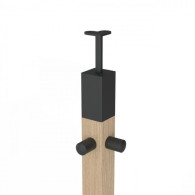 Słupek narożny 50x50 z drewna i stali z uchwytami fi 16mm