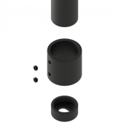 Kołnierz uchwyt prostopadły tulejowy rury fi 25mm RAL